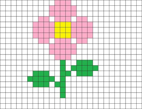 Flower Tiny Cross Stitch Flowers Free Pattern, Tiny Cross Stitch Flowers, Pixel Art Flower, Modele Pixel Art, Cross Stitch Beginner, The Language Of Flowers, Tiny Cross Stitch, Tapestry Crochet Patterns, Pola Kristik