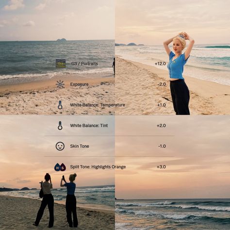 Vsco Filter Aesthetic Sunset, Beach Presets Vsco, Vsco Sunset Edits, Beach Vsco Aesthetic, Beach Photo Edit Lightroom, Beach Filter Vsco, Vsco Filter Sunset, Natural Vsco Filter Free, Vaco Aesthetic Filters