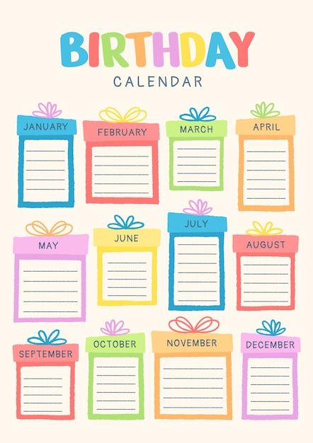 Birthday Calendar Ideas, Birthday Calendar Classroom, Birthday Calendar Template, Shapes Preschool Printables, Birthday Chart Classroom, Infant Toddler Classroom, Birthday Chart, Work Folders, Christmas Coloring Sheets