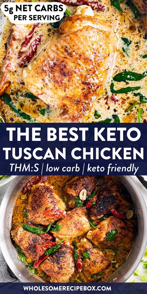 Keto Tuscan Chicken, Creamy Tuscan Chicken Recipe, Egg Diet Plan, Low Carb Low Fat Recipes, Chicken Skillet, Boiled Egg Diet Plan, Best Low Carb Recipes, Boiled Egg Diet, Tuscan Chicken