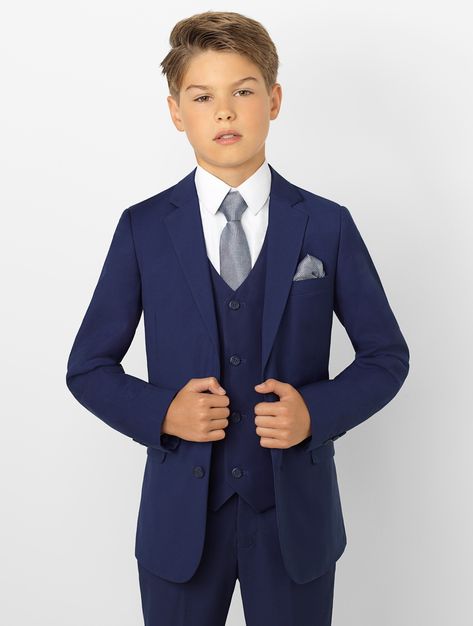 Blue Prom Suit, Navy Suit Wedding, Boys First Communion, Modern Fit Suit, Textured Shirt, Navy Blue Suit, בר מצווה