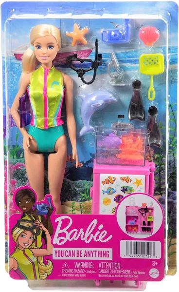 Barbie Careers, Snorkel Gear, Barbie Chelsea Doll, Baby Bowls, Barbie Doll Set, Dress Barbie Doll, Life Under The Sea, Lab Equipment, A Dolphin