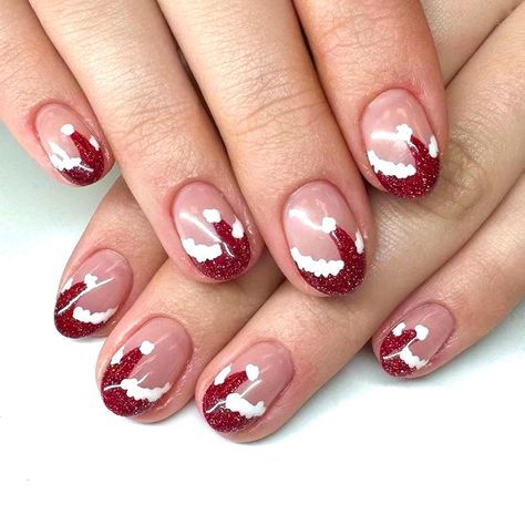 24Pcs Christmas Short Square Press On Nail Glossy Cute Christmas Hat Red Fake Nails Acrylic Full Fake Nails White, Ballet Nails, Short Press On Nails, Nail Type, Manicure Kit, Fake Nail, Nail Length, Christmas Nail Art, Snowflake Designs