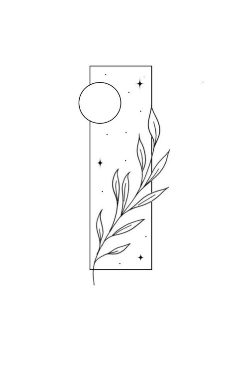 Minimal Bookmark Design, Plant Themed Tattoos, Line Tattoo Stencil, Fine Line Tattoo Stencil, Linocut Art Simple, Simple Line Tattoo, Plant Frame, Woodcut Prints, Tattoo Plant