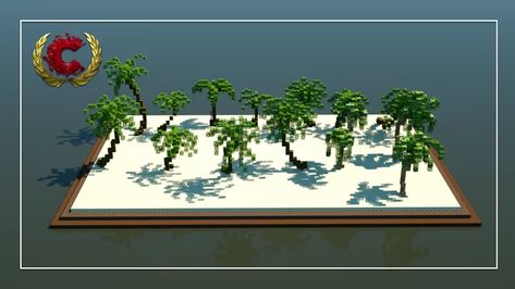 Palm trees Pack | Download Minecraft Map Minecraft Palm Tree Design, Minecraft Palm Tree, Minecraft Tropical, Pirate Village, Minecraft Beach, Minecraft Build Hacks, Server Ideas, Bead Things, Cottagecore Minecraft