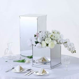 Acrylic Pedestal, Acrylic Display Box, Mirror Display, Mirror Box, Shaped Mirror, Display Risers, Led Decor, Silver Mirror, Flower Display