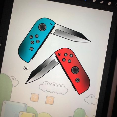 Nintendo Switch Tattoo Ideas, Nintendo Switch Tattoo, Nintendo Switch Drawing, Switch Blade Tattoo, Switch Tattoo, Drawing Monsters, Nintendo Tattoo, Blade Tattoo, Black Drawing