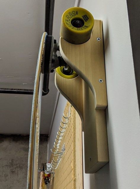 Skateboard Holder, Skateboard Hanger, Skateboard Storage, Skateboard Furniture, Skateboard Rack, Longboard Design, Skateboard Wall, Skateboard Design, Longboards