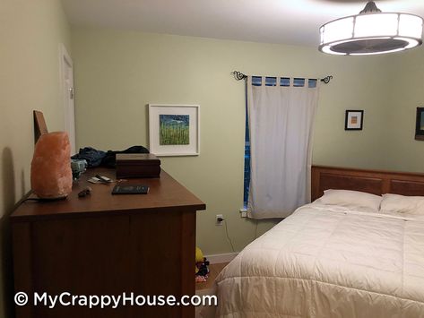 My Crappy Advice: Where Should I Put My Bed? | My Crappy House Where To Put My Bed, Play Bedroom, Bed Placement, Bedroom Games, Throwing Shade, Short Curtains, Long Curtains, Big Windows, Empty Spaces