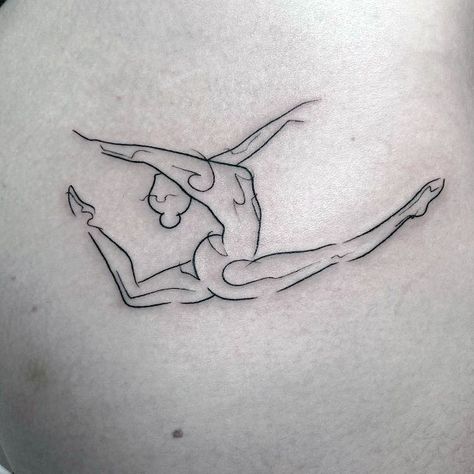 Top 100 Best Gymnastics Tattoos For Women - Gymnast Design Ideas Small Gymnastics Tattoos, Gymnast Tattoo Ideas, Gymnastics Tattoo Ideas, Gymnastics Tattoos, Dancer Tattoo Ideas, Gymnastics Tattoo, Dance Drawings, Best Gymnastics, Gymnastics Art