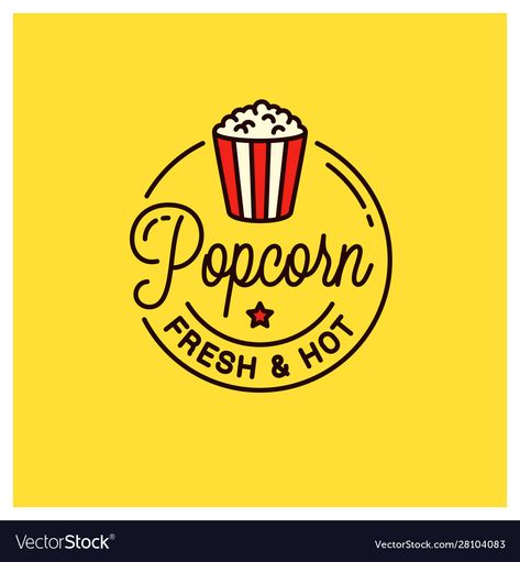 Round Logo Ideas, Popcorn Images, Corn Bar, Popcorn Logo, Eat To Live Diet, Popcorn Packaging, Vintage Circus Posters, Brain Logo, Movie App