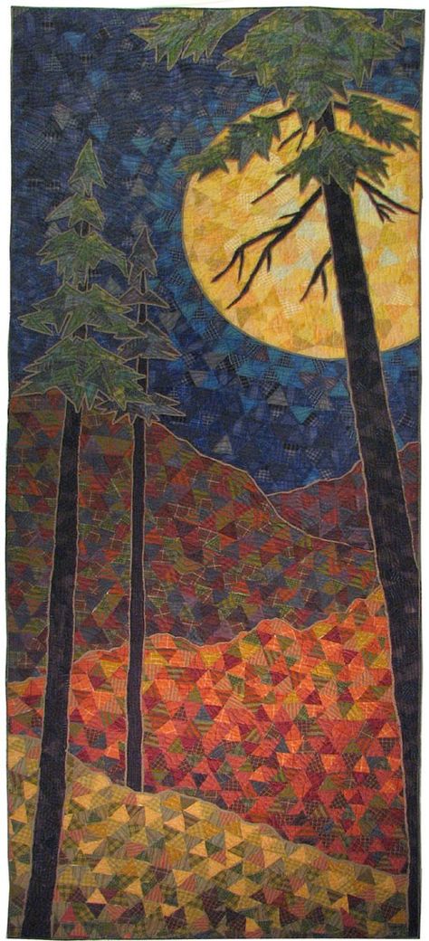 AND SEW IT GOES  quilt Shared by www.nwquiltingexpo.com @nwquiltingexpo #nwqe #quilt Fabric Art Collage Landscape Quilts, Landscape Quilting, Landscape Art Quilts, Art Quilting, Appliqué Quilts, Quilted Wall Hanging, Landscape Quilt, Quilt Modernen, Landscape Quilts