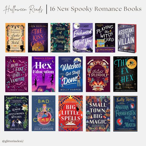 16 New Spooky Romance Books for Halloween - Novels to Read the October Spooky Season - GLITTERINC.COM Spooky Romance Books, Books For October, Halloween Romance Books, Spooky Season Books, Halloween Novels, Halloween Reads, Books For Halloween, Spooky Books, Autumn Books