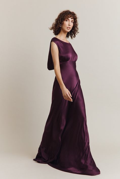 Plum Wedding Dresses, Plum Bridesmaid Dresses, Bridesmaid Satin, Max Dress, Elle Dress, Winter Wedding Colors, Satin Bridesmaid Dresses, Short Bridesmaid Dresses, Satin Maxi