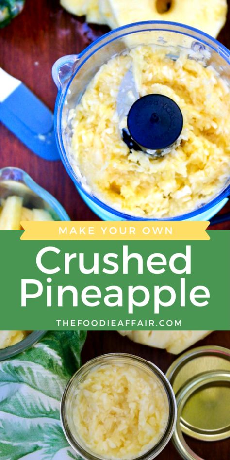 Try this fresh and delicious way to make your own crushed pineapple without and additives or heavy syrup for all your sweet and savory recipes. Simply enjoy with yogurt, cottage cheese or as a topping on ice cream. #pineapple #naturalfoods #healthyfoods Melon Smoothie, Pineapple Angel Food, Fresh Pineapple, Crushed Pineapple, Savory Recipes, Sweet And Savory, Angel Food, Best Dessert Recipes, Healthy Dessert Recipes