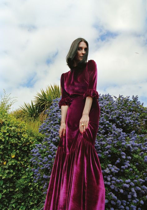 Susie Cave Style, Vampire's Wife Dress, The Vampire Wife Dress, The Vampire's Wife, The Vampires Wife Dress, Vampires Wife Dress, Purple Velvet Gown, Susie Bick, Susie Cave