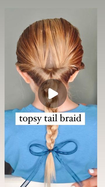 Topsy Tail Hairstyles For Kids, Audrey Mcclelland Hair, Topsy Tail Braid, Topsy Tail Hairstyles, Topsy Tail, Hair Wax Stick, Tail Braids, Braid Inspiration, Wax Stick