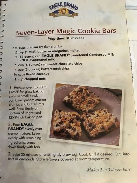 Seven Layer Dessert Bars, 7 Layer Dream Bars, 7 Layer Bars No Coconut, Easy Magic Bars Recipe, Magic 7 Layer Bars, 7 Layer Cookies Bars, 5 Layer Bars, Seven Layer Cookies Recipe Magic Bars, 7 Layer Bars Eagle Brand