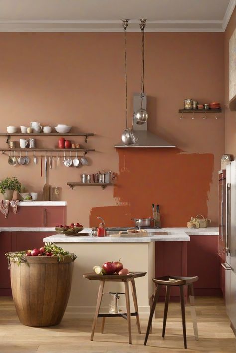 kitchen paint colors, interior design kitchen, wall painting ideas, home decor ideas Cider Spice Behr Paint, Sw Spiced Cider Paint, Sw Spiced Cider, Spiced Cider Sherwin Williams, Color Kitchen Walls, Kitchen Wall Paint, Wythe Blue, Paint Guide, Paint For Kitchen Walls