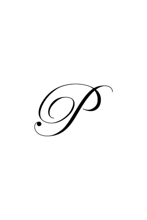 Logos, P Letter Tattoo Designs For Women, P Font Design, Cursive P Tattoo, P Font Letter, P Letter Tattoo Design, P Tattoo Letter Design, P In Cursive, Letter P Tattoo Ideas