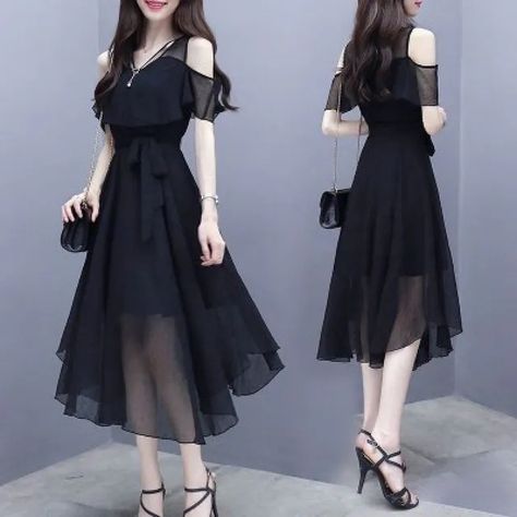 Fitted Midi Dress, Off Shoulder Fashion, Asymmetrical Skirt, Summer Skirts, Outfit Casual, Types Of Skirts, Flowing Maxi Dress, Black Midi Dress, Summer 2024