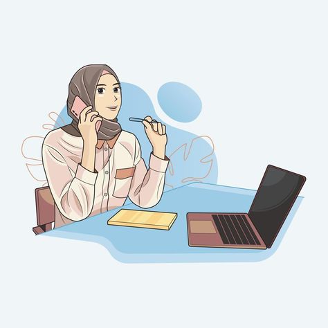 Digital Marketing Illustration, Hijabi Stickers, Admin Profile, Science Cartoons, Instagram Graphic Design, Promoting Products, Paper Background Design, Instagram Dp, Islamic Cartoon