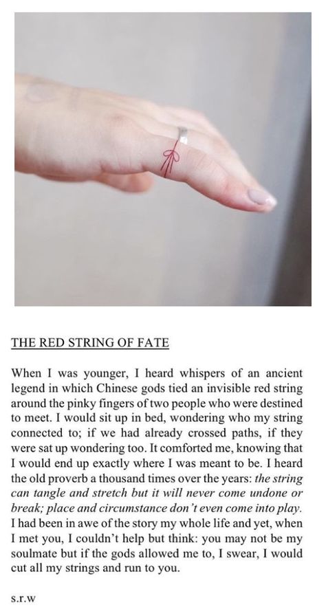 Red Line Pinky Tattoo, Red Ribbon Tattoo Meaning, Red Thread Tattoo Couple, Red Ribbon Of Fate Tattoo, Red String Theory Art, Red String Tattoo Couple, Invisible String Theory Tattoo, Invisible Strings Tattoo, String Theory Tattoo