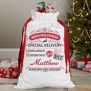 Custom Santa Sack, Personalised Christmas Sack, Santa Sacks, Santa's Reindeer, Personalization Mall, Personalised Santa Sacks, Santa Bags, Gift Sack, Christmas Sack