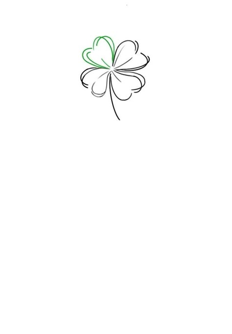 Four Clover Leaf Tattoo, Quadrifoglio Tattoo, Small Shamrock Tattoo, Clover Leaf Tattoo, Clover Tattoo Design, Small Irish Tattoos, Four Leaf Clover Tattoos, Celtic Tattoo For Women, Shamrock Tattoo