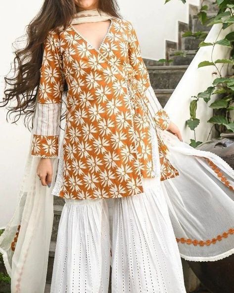 New collection Fabric Procin Print cotton 60.60 Look at a gorgeous breathable cotton outfit Anarkali pattern kurti with lace and tassel details Cotton Shirley sharara Chiffon dupatta with lace detailing Size - M to xxl Mrp : Rs. 899 + shipping/- No less . . #kurtiset #kurtilover #kurti #kurtis #cottonkurti #printedkurti #womenfashion #weddingkurtis #partykurti #reyonkurti #sawankurtis #festivalkurti #trendingkurti Anarkali, Kurti With Lace, Cotton Outfit, Chiffon Dupatta, New Collection, Look At, Chiffon, Festival, Quick Saves