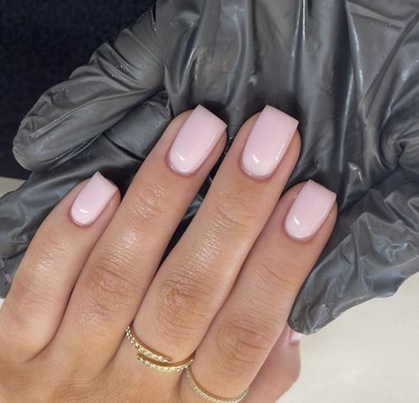 Gel X Nude Nails, Football Nails Acrylic, Baby Pink Nails Short, Milky Pink Nails Gel, Short Baby Pink Nails, Pink Nails Short, Nails Baby Pink, Nails Biab, Biab Nails