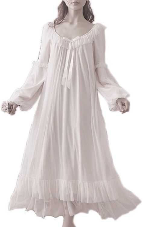 Nightgown Long, Lace Nightwear, Victorian Nightgown, Pijamas Women, Vintage Nightgown, Nightgowns For Women, Lounge Dress, Moda Vintage, Vintage Victorian