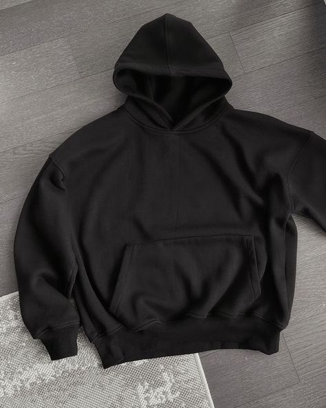 Black Hoodie Outfit, Plain Black Hoodie, Canada Food, Athleisure Brands, Baggy Hoodie, Drop Shoulder Hoodie, Black Hoodie Men, Hoodie Aesthetic, Hoodie Oversize