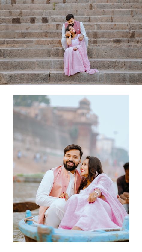 Varanasi Pre Wedding Shoot, Pre Wedding Saree Photoshoot, Yamuna Ghat, Varanasi Photography, Prewedding Shoot, Pre Engagement, Pre Wedding Photoshoot Outfit, Pre Wedding Shoot Ideas, Pre Wedding Photoshoot Outdoor