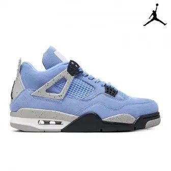 Air Jordan 4 Retro University Blue Tech Grey White Black Air Jordan 4 Retro University Blue, Blue Jordan 4’s, Jordan 4s Blue, Tech Blu, Jordan Retro 4 Outfits Women, Unc 4s, Jordan Retro 4 Outfits, Jordan 4 Blue, Jordans 4