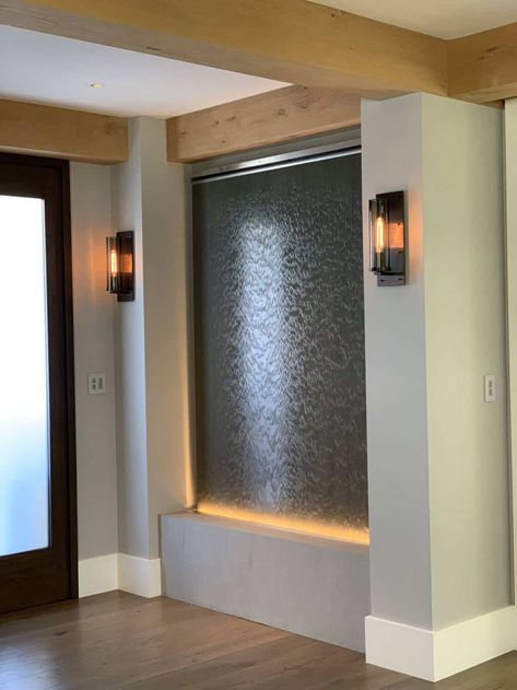 Gallery - H2O Walls Indoor Waterfall Wall, Indoor Wall Fountains, Water Wall Fountain, Custom Water Feature, Glass Waterfall, Indoor Water Features, Water Feature Wall, Indoor Waterfall, Waterfall Wall