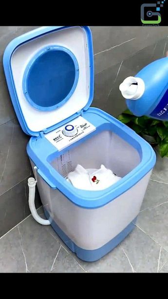 Clothes Washing Hacks, Cozy Screened In Porch, Mini Appliances, Small Washing Machine, Clothes Washing, Pastel Kitchen, Portable Washer, Mini Washing Machine, Portable Washing Machine