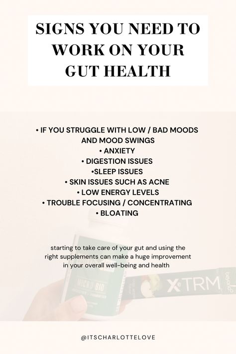 A neutral, aesthetic poster sharing the main signs of bad gut health eg bad bloating, skin issues such as acne, low energy and mood & the link to gut health supplements to help improve your gut health Bad Gut Health Signs, Pre And Probiotics, Heal Your Gut, Tea Health Benefits, Improve Gut Health, Sleep Issues, Trouble Sleeping, Bad Mood, Skin Issues