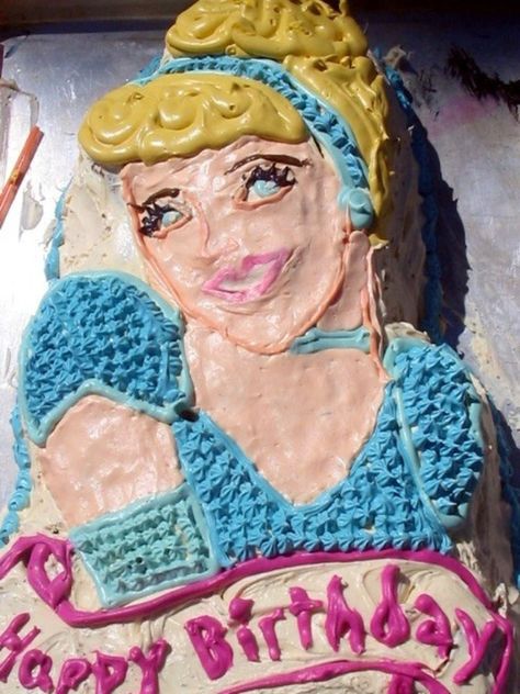 Cinderella Birthday Cakes Cinderella Birthday Cake Cakecentral Cakes Decoration Ideas, Bad Spray Tan, Cinderella Cakes, Cinderella Birthday Cake, 15th Birthday Cakes, Ugly Cakes, Cake Fails, Cinderella Slipper, Cake Wrecks