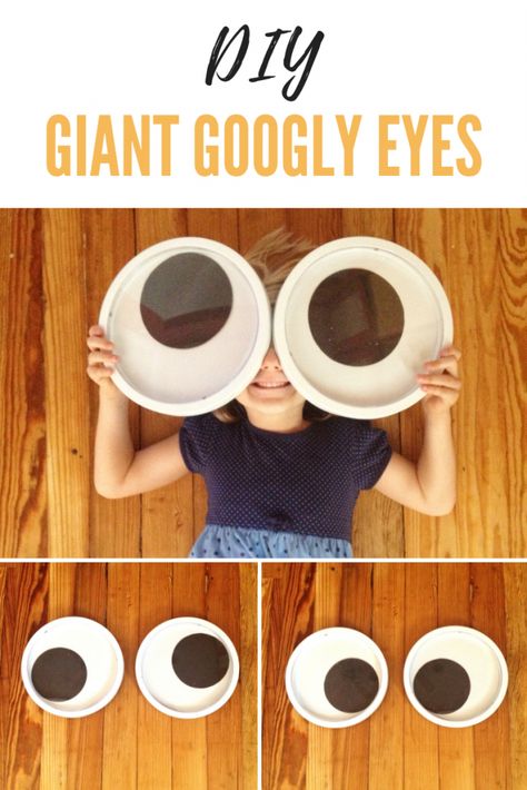 Learn how to make your own DIY giant googly eyes with a surprising object you can find at any thrift store or home decor store. Diy Giant Googly Eyes, Diy Googly Eyes, Giant Googly Eyes, Stem Night, Diy Fotokabine, Holloween Costumes, Diy Photo Booth Props, Parade Ideas, Casa Halloween