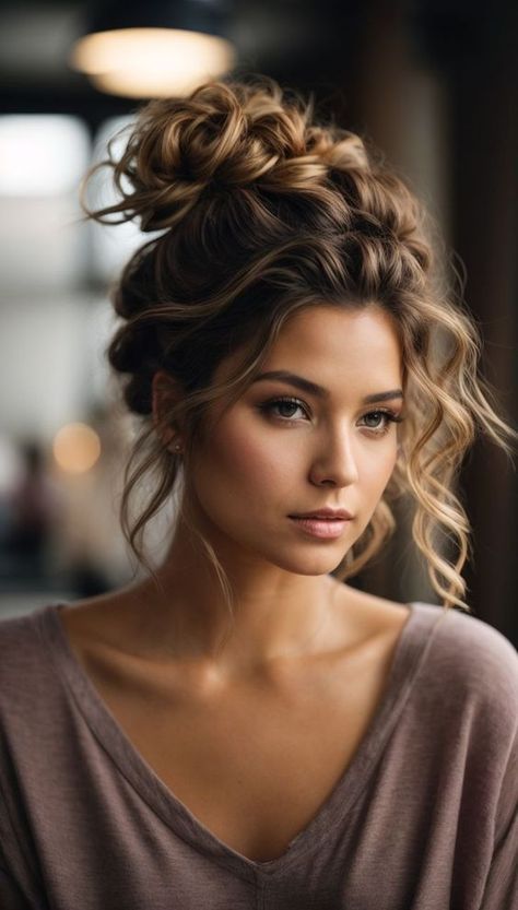 Top 2024 Hairstyles for Every Occasion: Glam, Casual & Formal Looks Curled Updo Hairstyles, Easy Homecoming Hairstyles, Curled Updo, Long Hair Updo, Formal Hairstyles, Long Curly Hair, Homecoming Hairstyles, Bride Hairstyles, Hair Dos