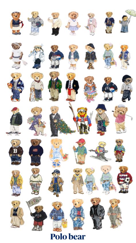 Polo Bear Ralph Lauren Wallpaper, Ralph Lauren Poster, Polo Ralph Lauren Wallpaper, Polo Teddy Bear, Polo Bear Ralph Lauren, Ralph Lauren Bear, Iphone Wallpaper Fall, Cute Christmas Wallpaper, Bear Illustration