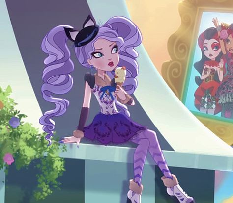 Ever After High Wonderland Characters, Eah Kitty Cheshire, Kitty Cheshire Icon, Everafter High, Kitty Ever After High, Cheshire Cat Ever After High, Kitty Cheshire Aesthetic, Chesire Cat Everafter High, Kitty Cheshire