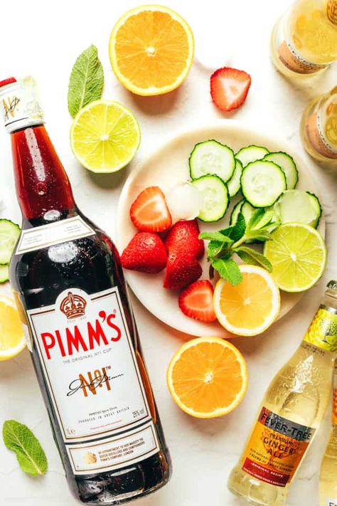 Pimm's Cup - Gimme Some Oven Pims Cocktail, Pims Cup, Pimms Cocktail, Frozen Sangria, Pimm's Cup, Pimms Cup, Honey Salmon, Pork Salad, Low Histamine