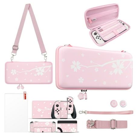 Kawaii, Cherry Theme, Switch Pro Controller, Pink Sakura, Nintendo Switch Oled, Skin Patches, Nintendo Switch Accessories, Pink Cherry, Stickers Set