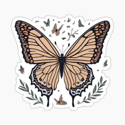 Boho Aesthetic Stickers, One Line Butterfly, Line Art Butterfly, Line Butterfly, Butterfly Line Art, Butterfly Boho, Sticker Line, Scrapbook Ephemera, Neon Details