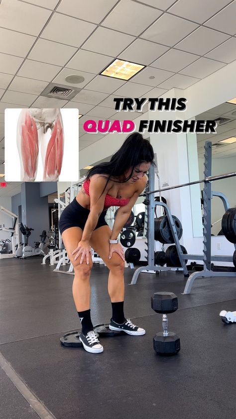 Quad Challenge 30 Day, Leg Workout With Weights Gym, Leg Day Finishers, Defined Quads Women, Goblin Squats, Quad Exercises For Women, Quad Focused Leg Day, Elevated Goblet Squat, Leg Workout Gym