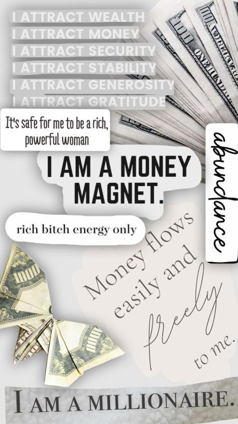 Dream Home Vision Board Ideas, I Am A Money Magnet, Wealth Vision Board, Manifesting Vision Board, Vision Board Examples, Money Vision Board, Vision Board Wallpaper, Vision Board Photos, Dream Vision Board