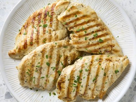 Once I Started Grilling Chicken Breasts Like THIS, I've Never Made Them Another Way (So Juicy!) — Kitchn Grilled Chicken Breast Recipes, Grill Chicken, Grilled Chicken Breast, Fried Chicken Breast, Breast Recipe, Grilling Chicken Breast, Cook Chicken Breast, Simply Recipes, Juicy Chicken