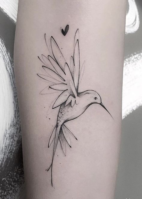 Hummingbird Tattoo Black, Bird Tattoos For Women, Ear Tattoos, Chic Tattoo, Illustration Tattoo, Tasteful Tattoos, Hummingbird Tattoo, Bird Tattoo, Classy Tattoos